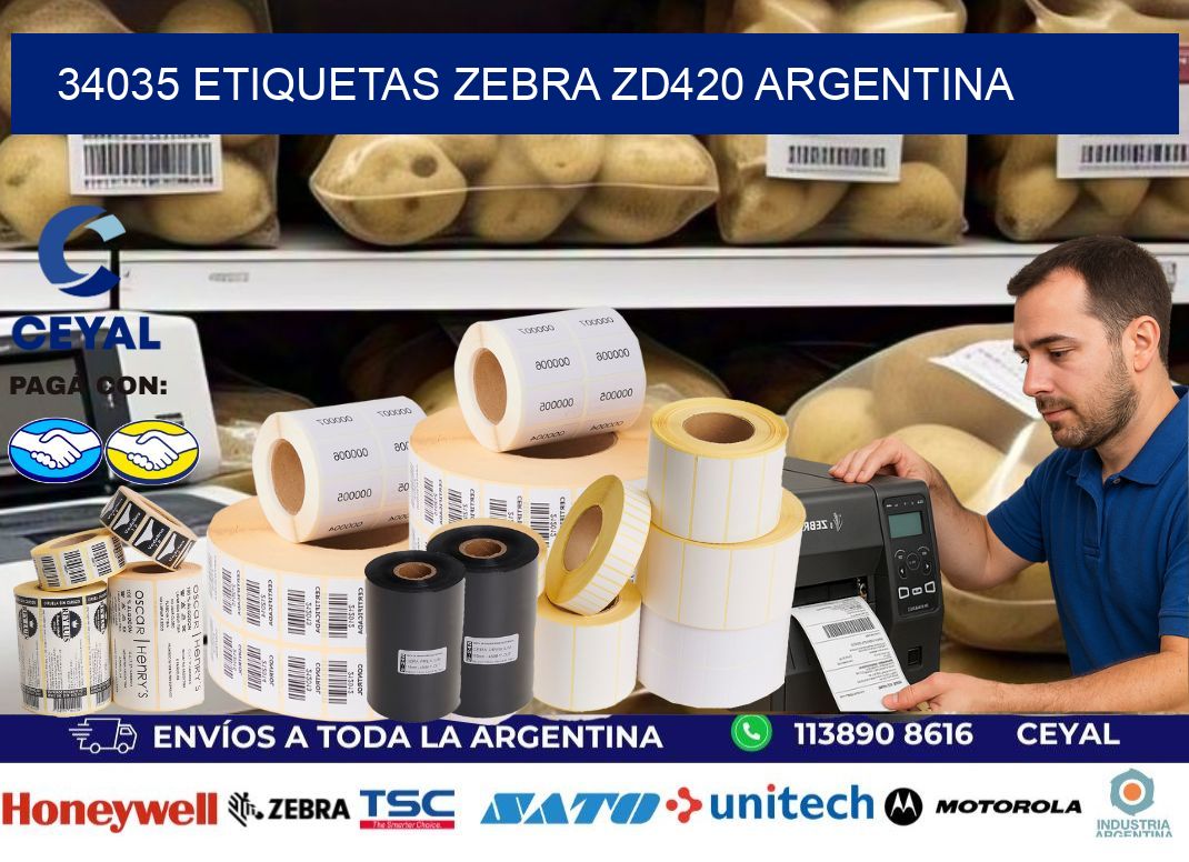 34035 etiquetas zebra zd420 argentina