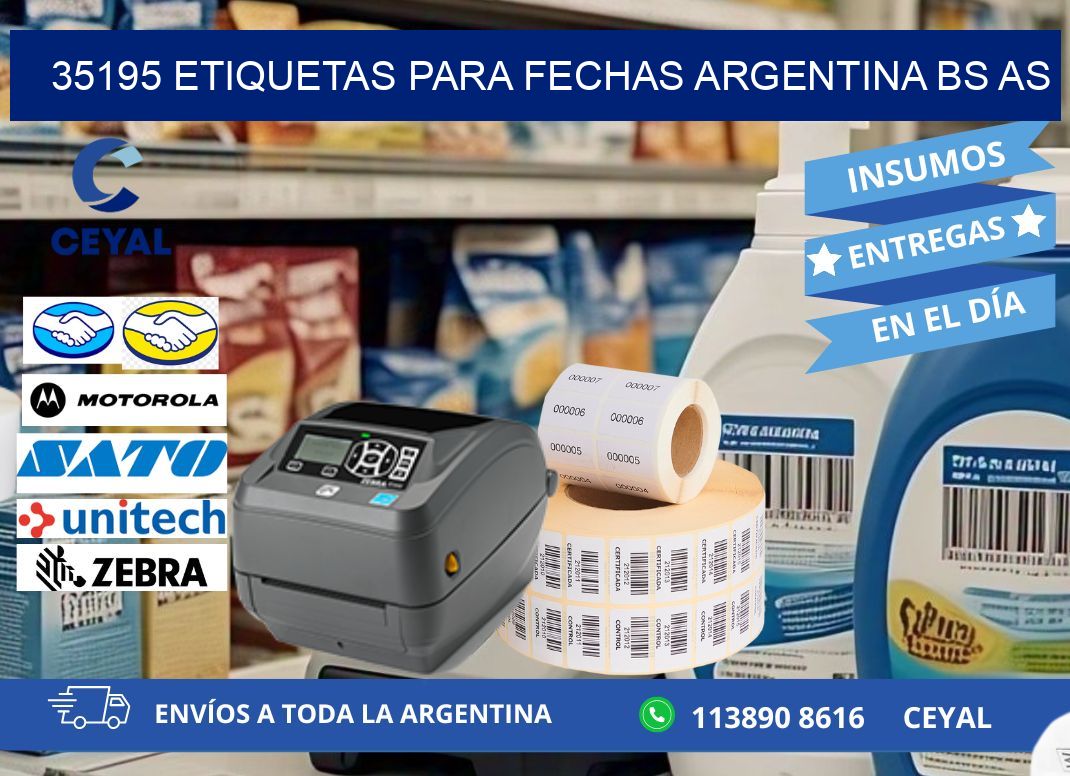 35195 ETIQUETAS PARA FECHAS ARGENTINA BS AS