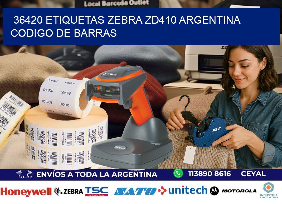 36420 etiquetas zebra zd410 argentina CODIGO DE BARRAS