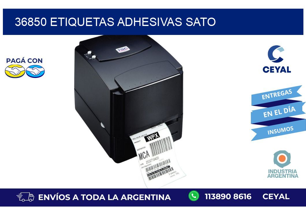 36850 ETIQUETAS ADHESIVAS SATO