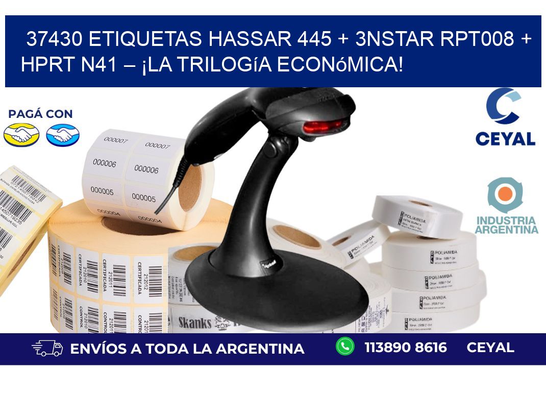 37430 ETIQUETAS Hassar 445 + 3nStar RPT008 + HPRT N41 – ¡La trilogía económica!
