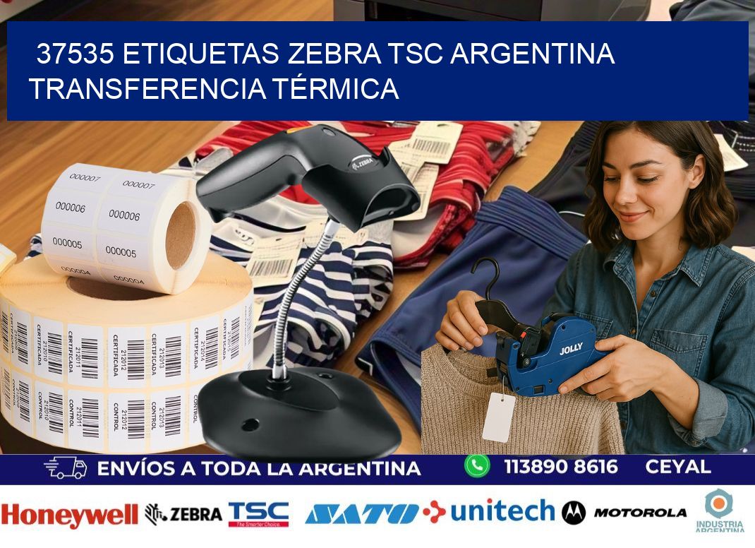 37535 etiquetas zebra tsc argentina TRANSFERENCIA TÉRMICA
