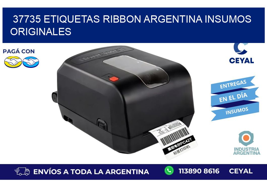 37735 etiquetas ribbon argentina INSUMOS ORIGINALES