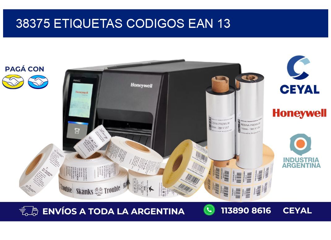 38375 ETIQUETAS CODIGOS EAN 13