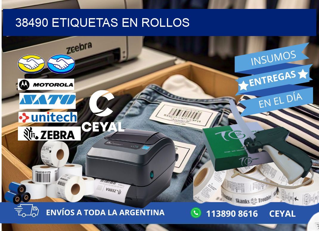 38490 ETIQUETAS EN ROLLOS