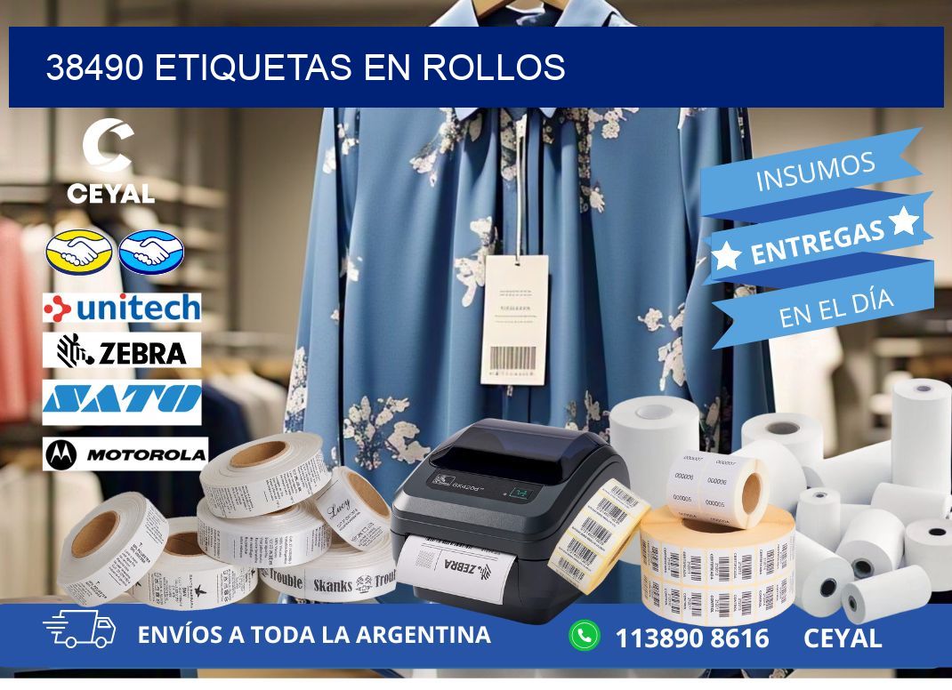 38490 ETIQUETAS EN ROLLOS
