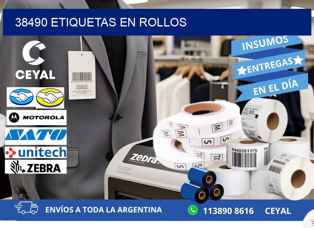 38490 ETIQUETAS EN ROLLOS