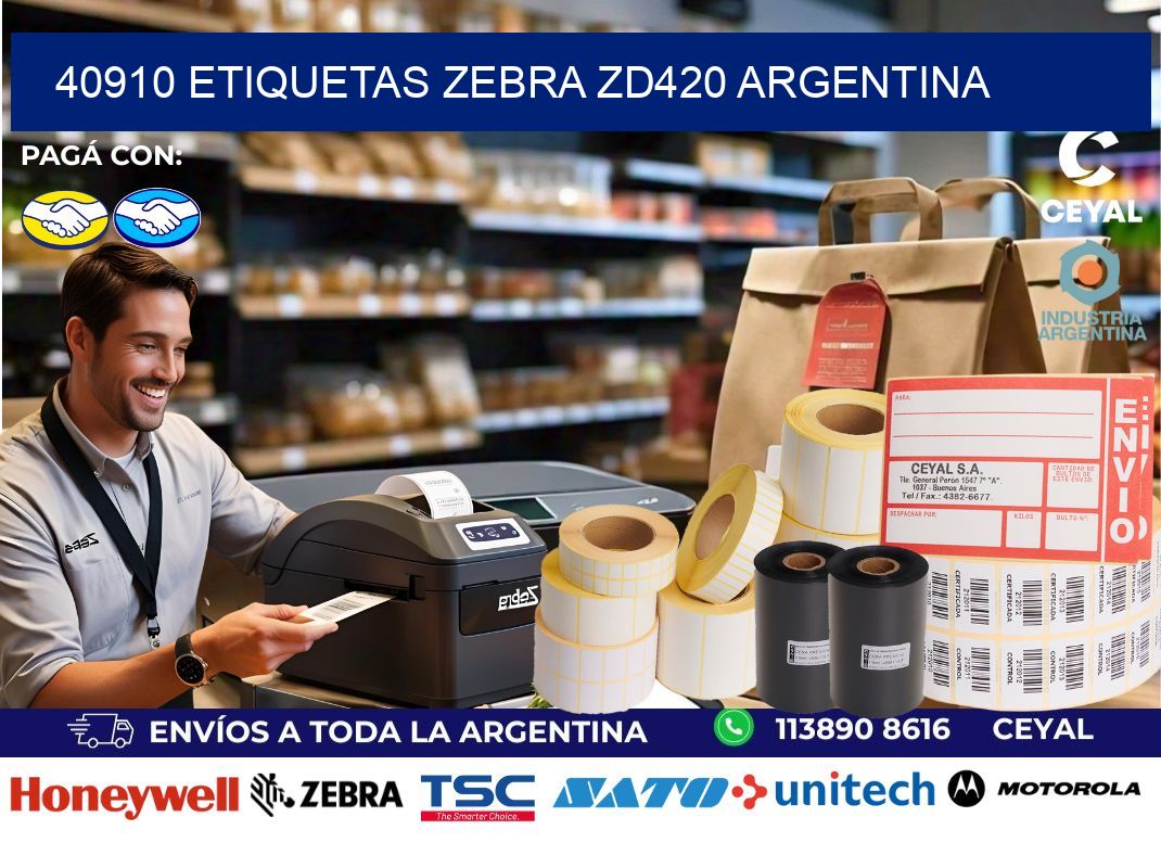 40910 etiquetas zebra zd420 argentina
