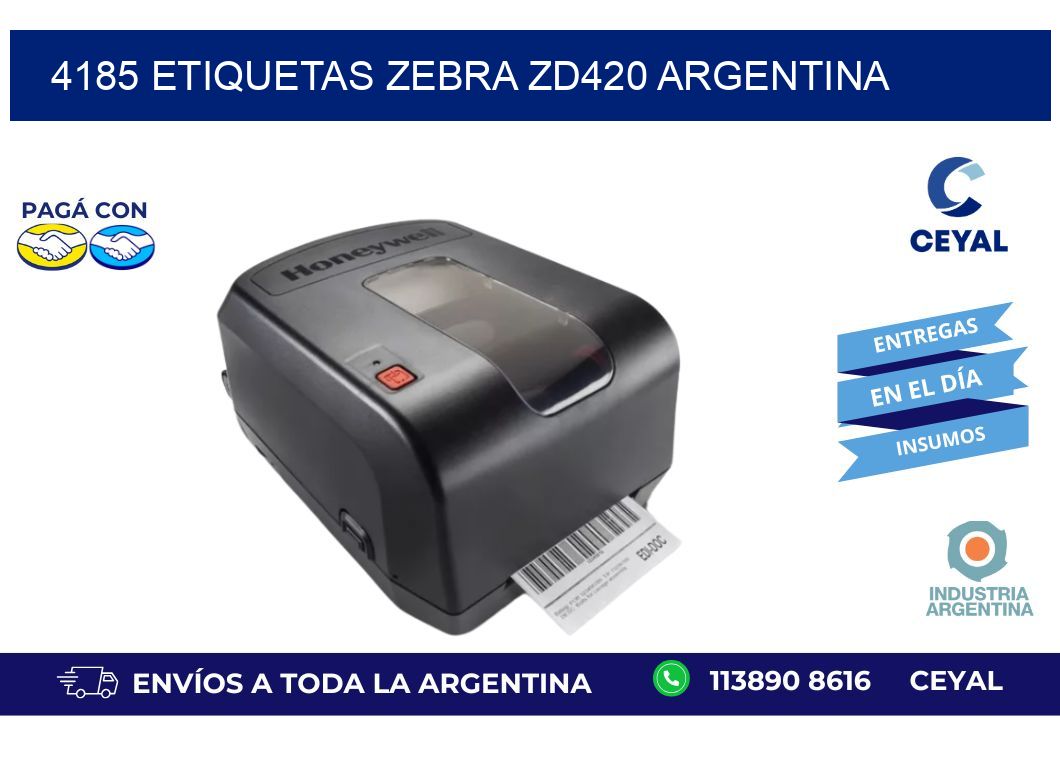 4185 etiquetas zebra zd420 argentina