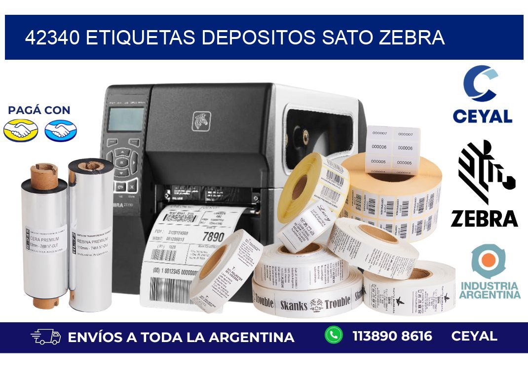 42340 ETIQUETAS DEPOSITOS SATO ZEBRA