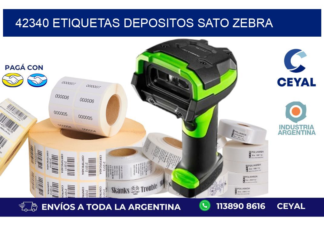 42340 ETIQUETAS DEPOSITOS SATO ZEBRA