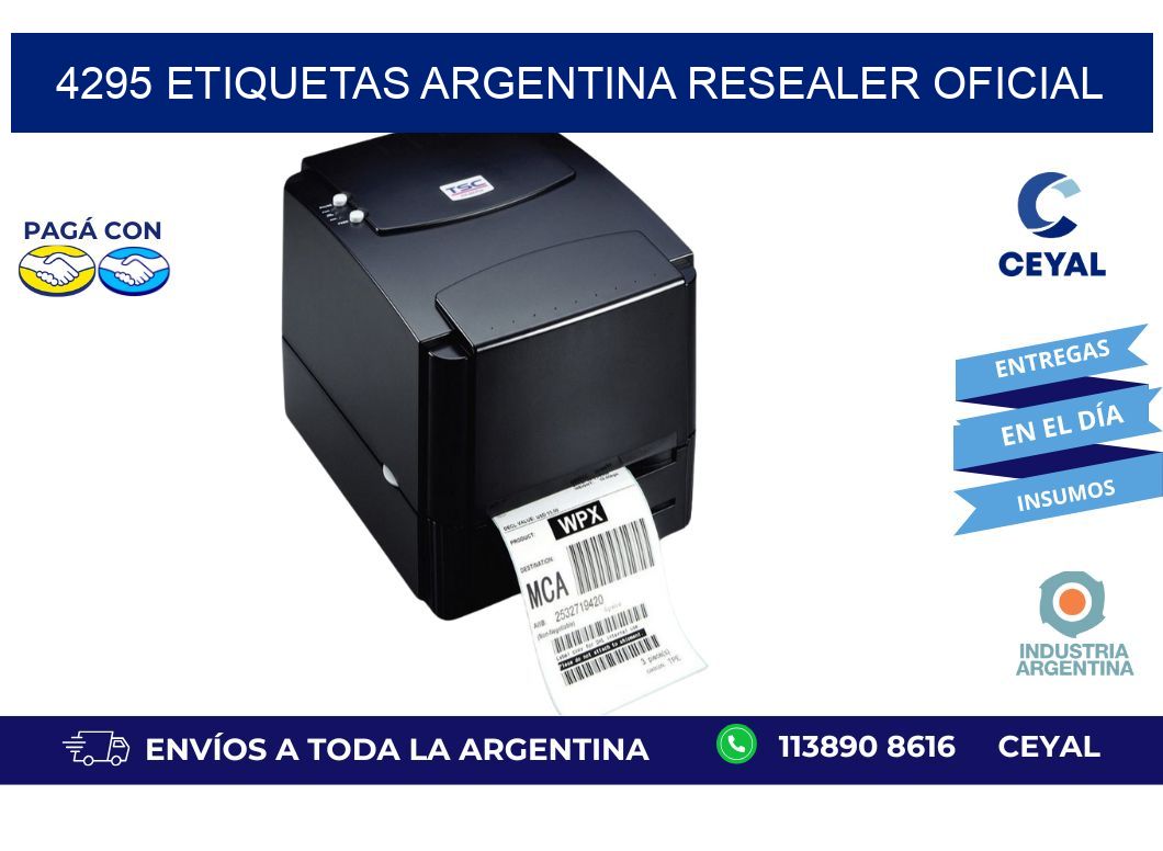 4295 etiquetas argentina RESEALER OFICIAL