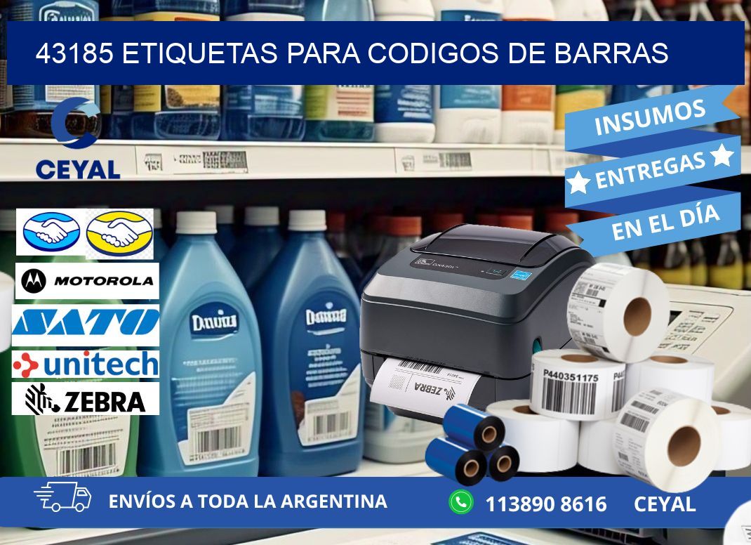 43185 ETIQUETAS PARA CODIGOS DE BARRAS