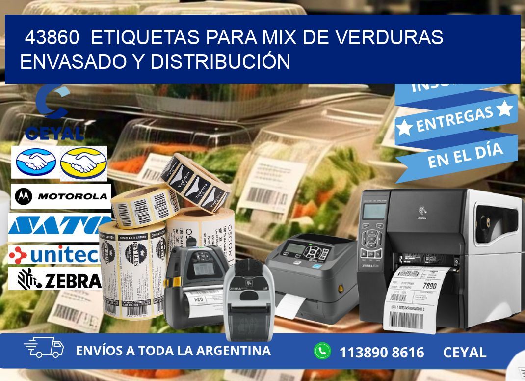 43860 ETIQUETAS PARA MIX DE VERDURAS ENVASADO Y DISTRIBUCIÓN