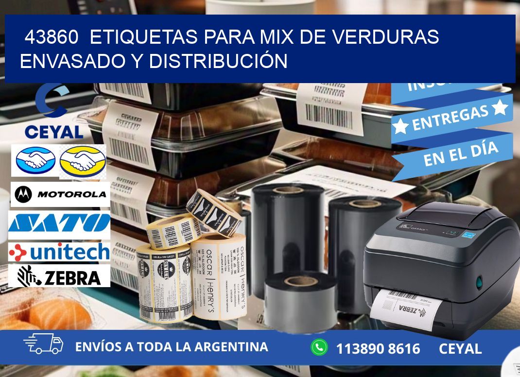 43860 ETIQUETAS PARA MIX DE VERDURAS ENVASADO Y DISTRIBUCIÓN
