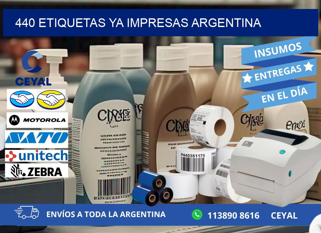 440 ETIQUETAS YA IMPRESAS ARGENTINA