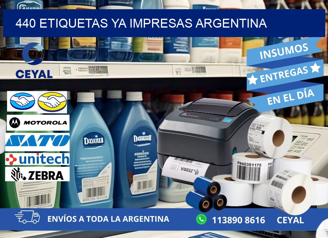 440 ETIQUETAS YA IMPRESAS ARGENTINA