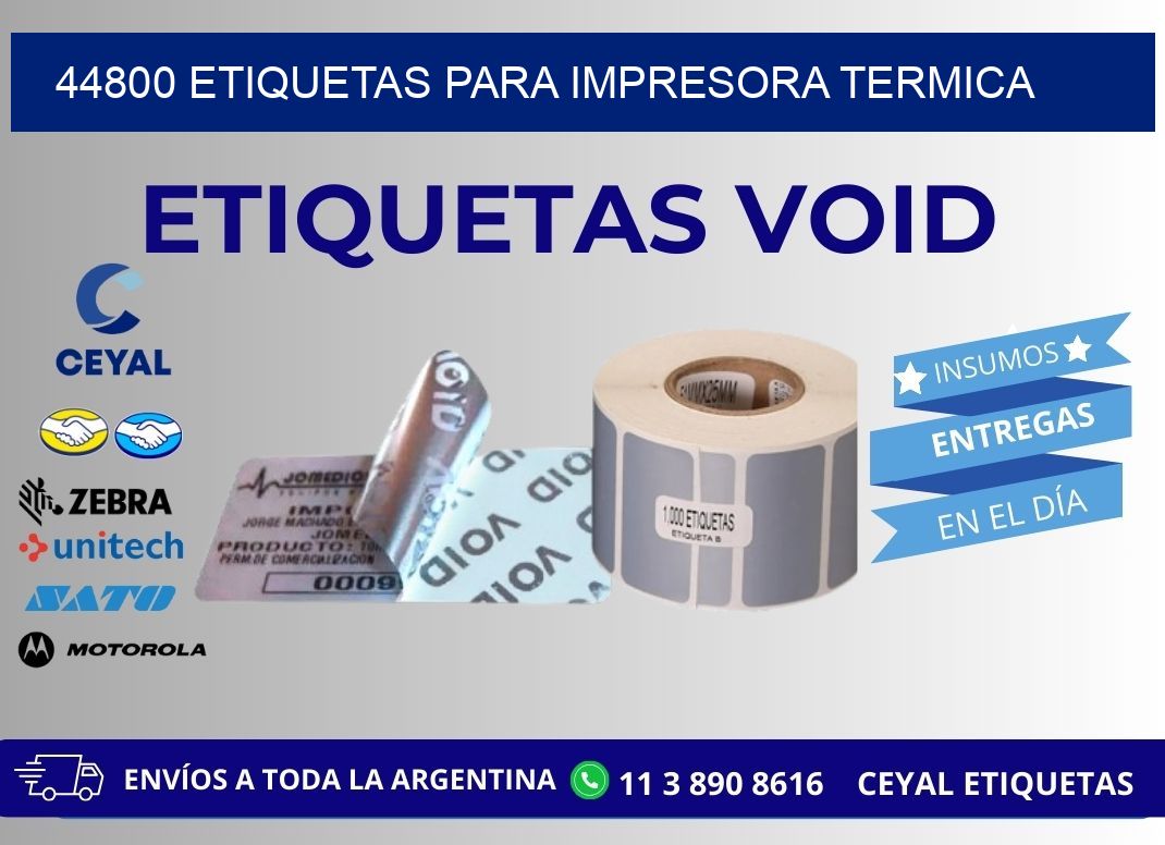 44800 ETIQUETAS PARA IMPRESORA TERMICA