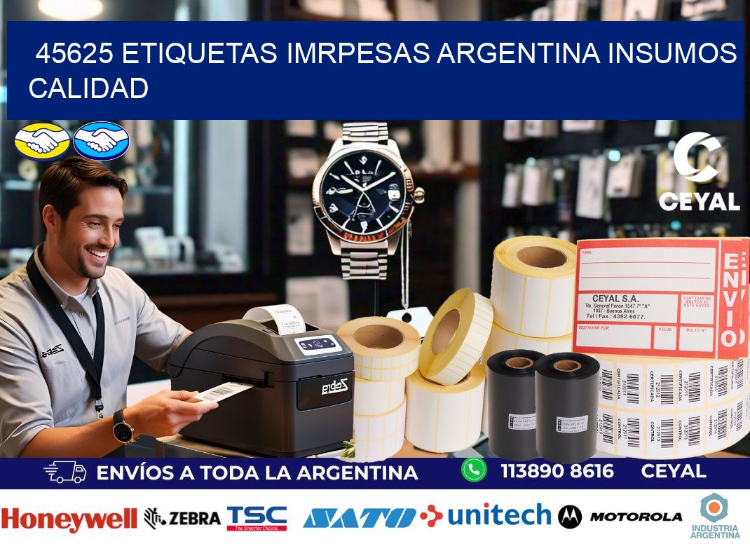 45625 etiquetas imrpesas argentina INSUMOS CALIDAD
