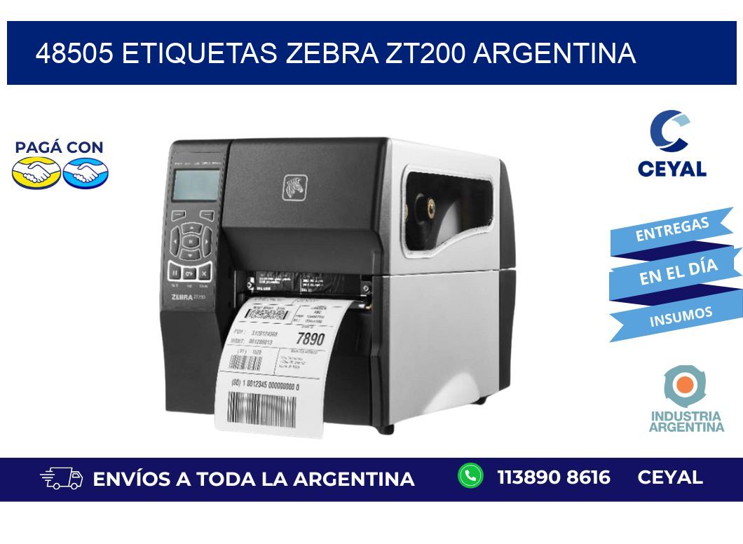 48505 etiquetas zebra zt200 argentina