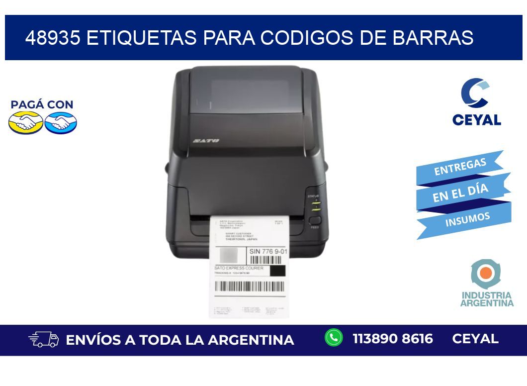 48935 ETIQUETAS PARA CODIGOS DE BARRAS