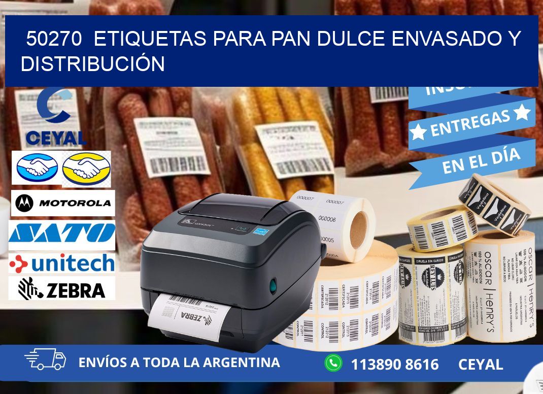 50270  ETIQUETAS PARA PAN DULCE ENVASADO Y DISTRIBUCIÓN