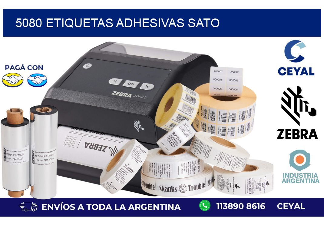 5080 ETIQUETAS ADHESIVAS SATO