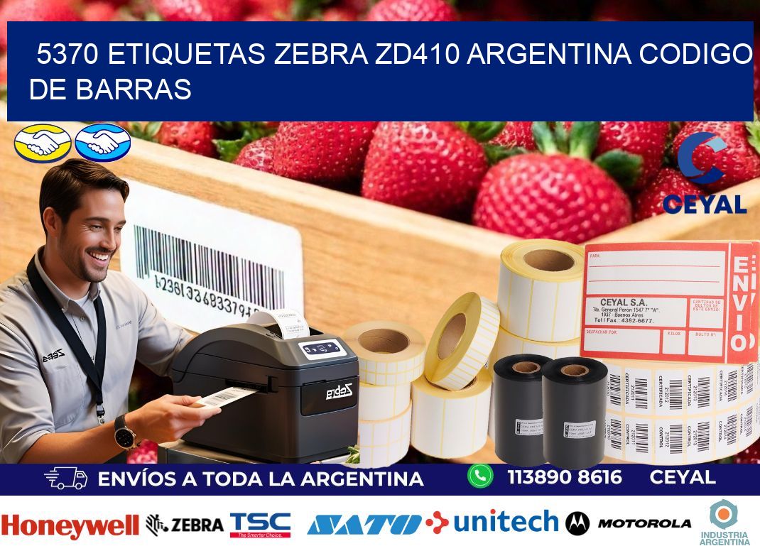 5370 etiquetas zebra zd410 argentina CODIGO DE BARRAS