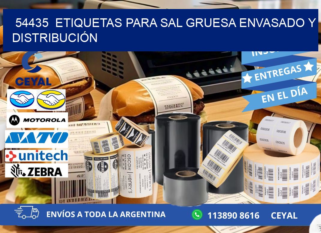 54435  ETIQUETAS PARA SAL GRUESA ENVASADO Y DISTRIBUCIÓN