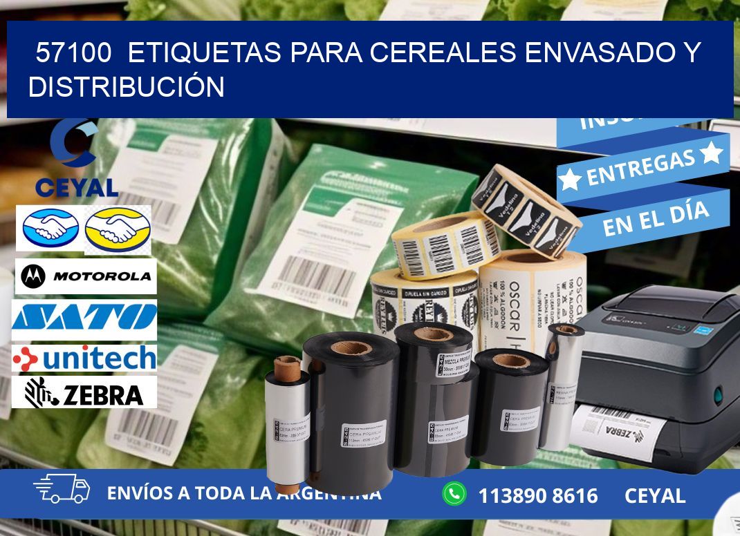 57100 ETIQUETAS PARA CEREALES ENVASADO Y DISTRIBUCIÓN