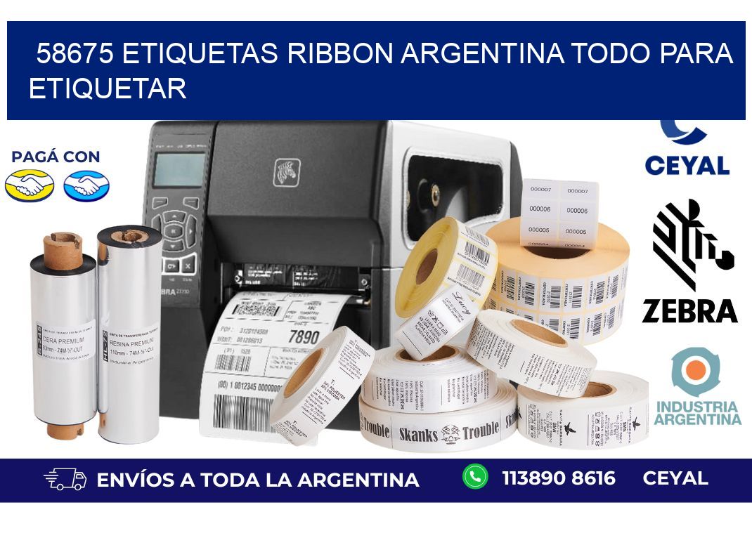 58675 etiquetas ribbon argentina TODO PARA ETIQUETAR