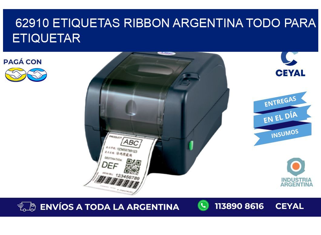 62910 etiquetas ribbon argentina TODO PARA ETIQUETAR