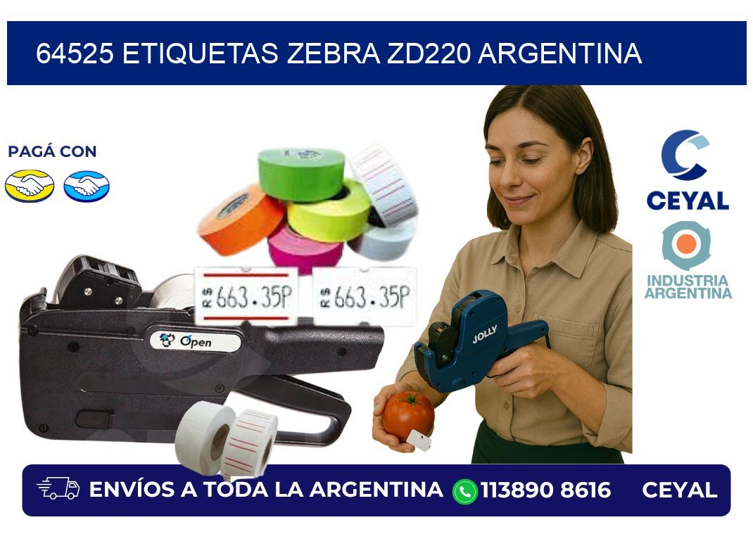 64525 etiquetas zebra zd220 argentina