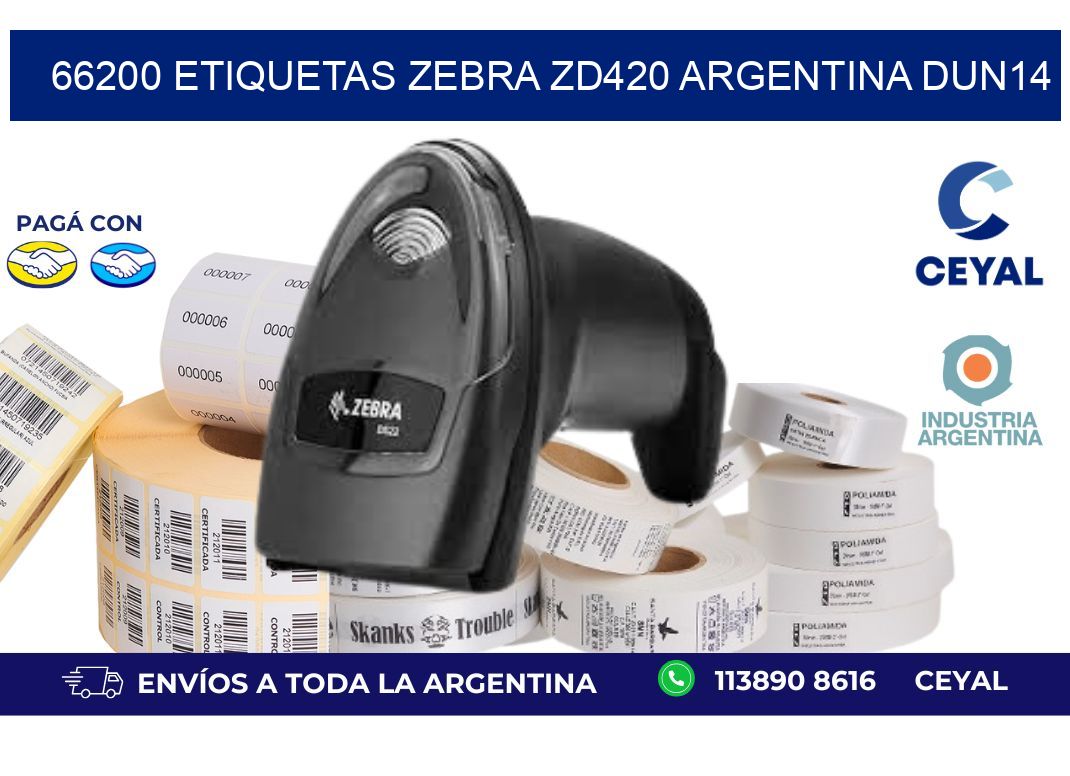 66200 etiquetas zebra zd420 argentina DUN14