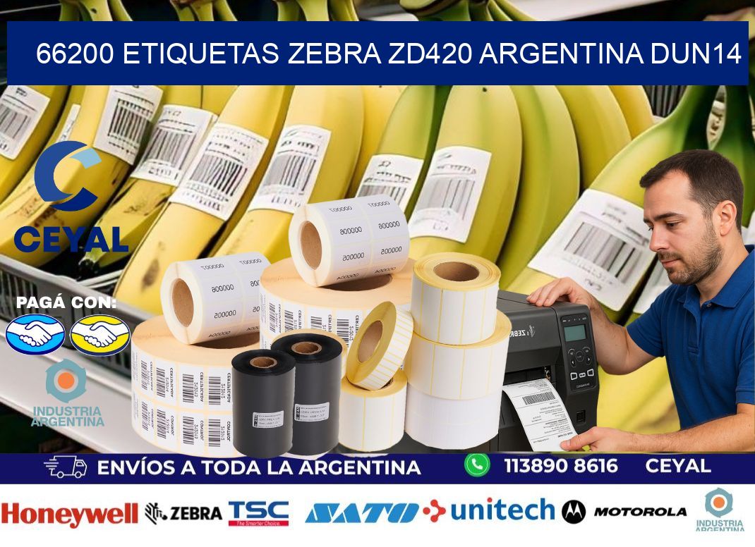 66200 etiquetas zebra zd420 argentina DUN14