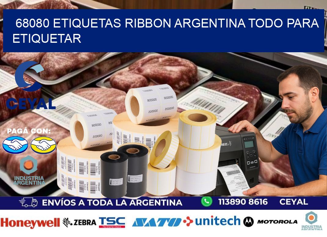 68080 etiquetas ribbon argentina TODO PARA ETIQUETAR