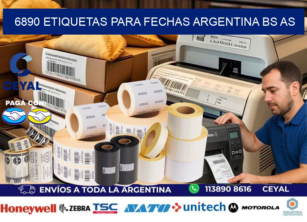 6890 ETIQUETAS PARA FECHAS ARGENTINA BS AS