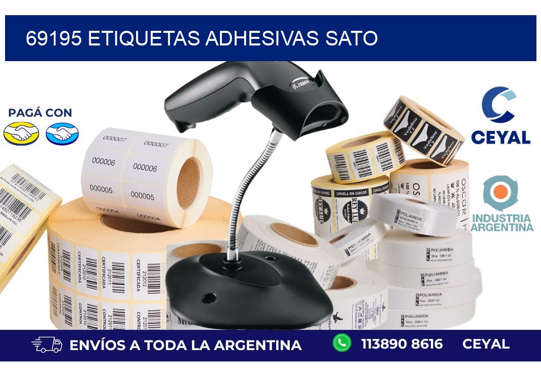 69195 ETIQUETAS ADHESIVAS SATO