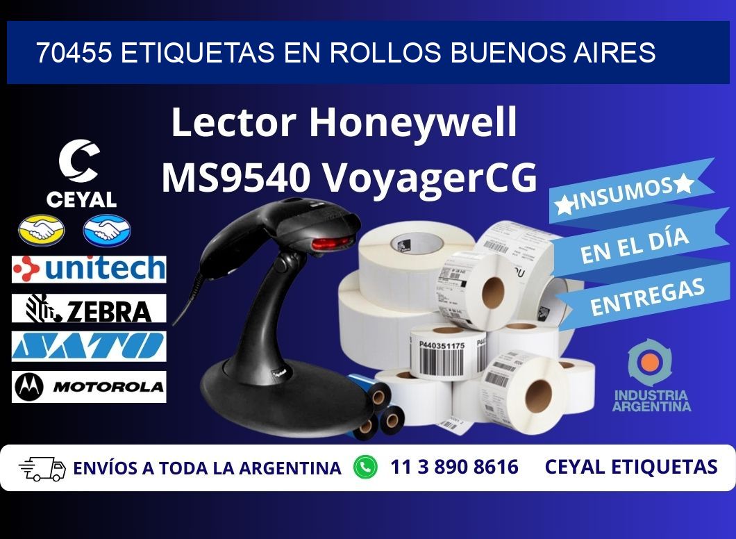 70455 ETIQUETAS EN ROLLOS BUENOS AIRES
