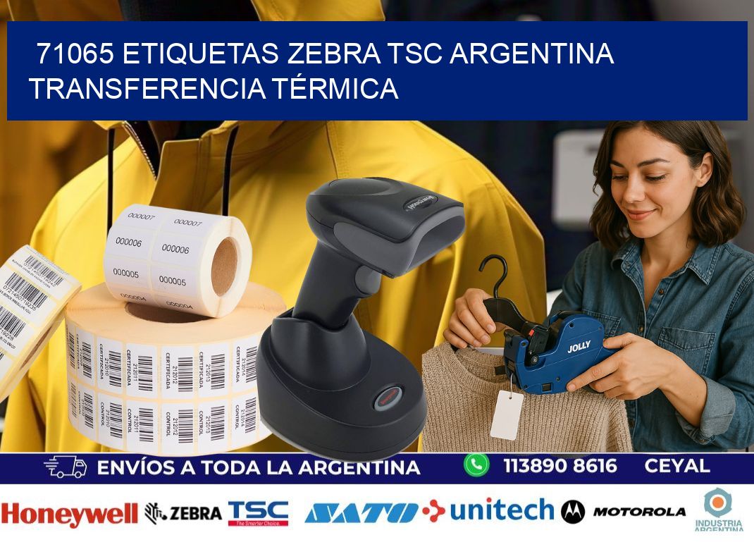 71065 etiquetas zebra tsc argentina TRANSFERENCIA TÉRMICA