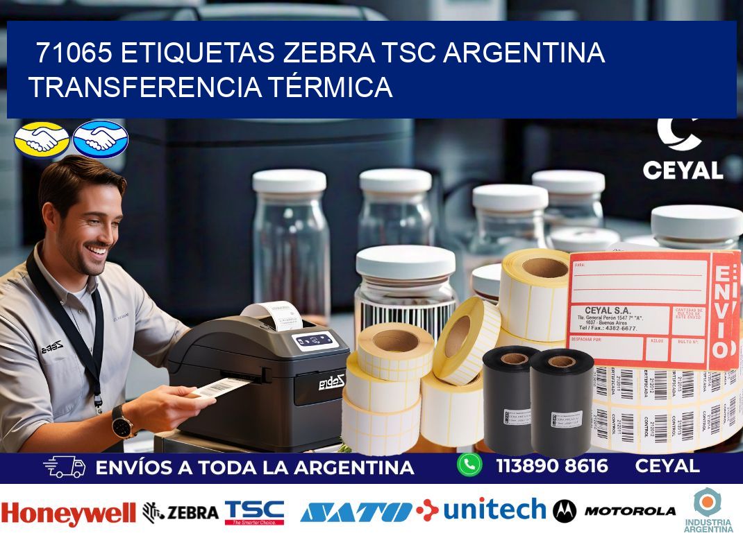 71065 etiquetas zebra tsc argentina TRANSFERENCIA TÉRMICA