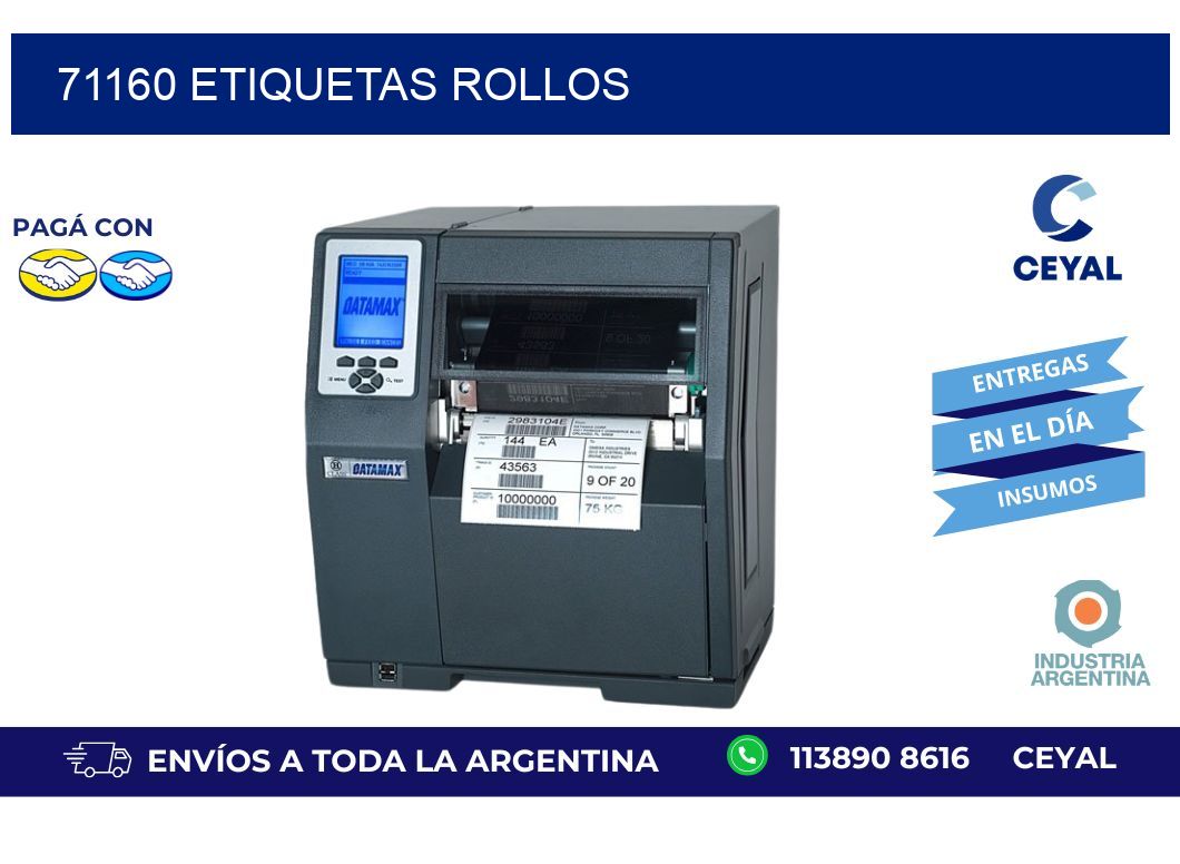 71160 ETIQUETAS ROLLOS