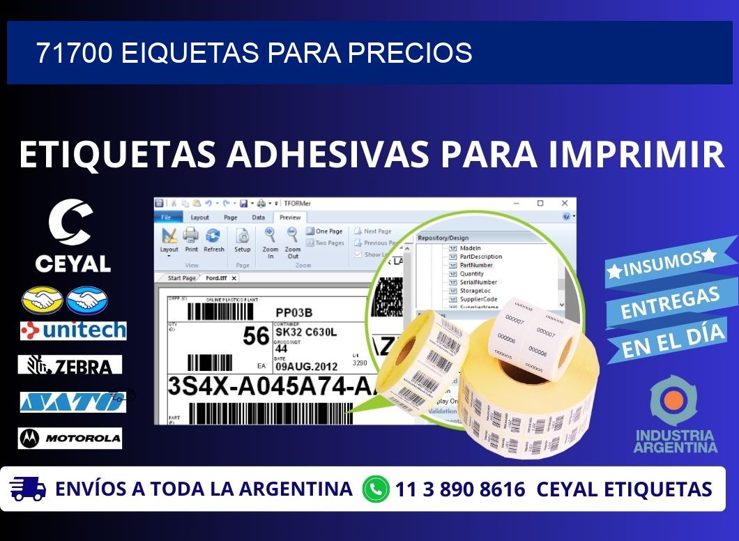 71700 EIQUETAS PARA PRECIOS