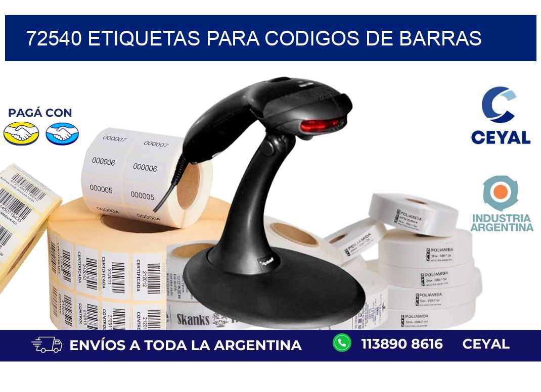 72540 ETIQUETAS PARA CODIGOS DE BARRAS