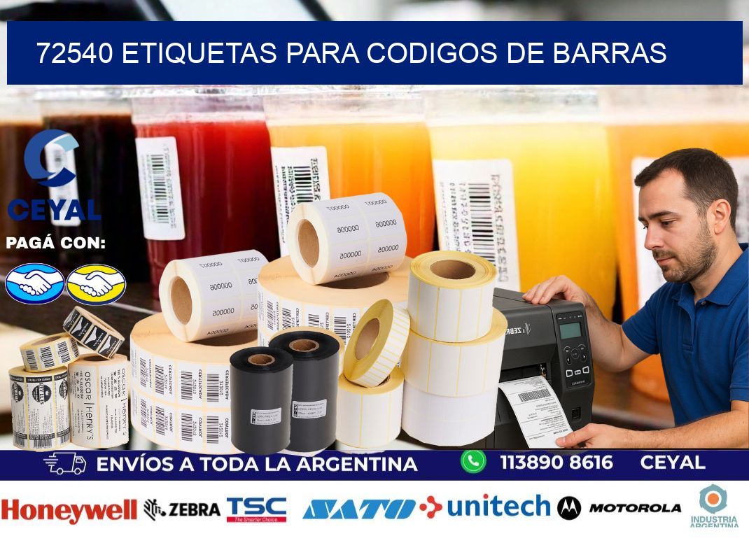 72540 ETIQUETAS PARA CODIGOS DE BARRAS
