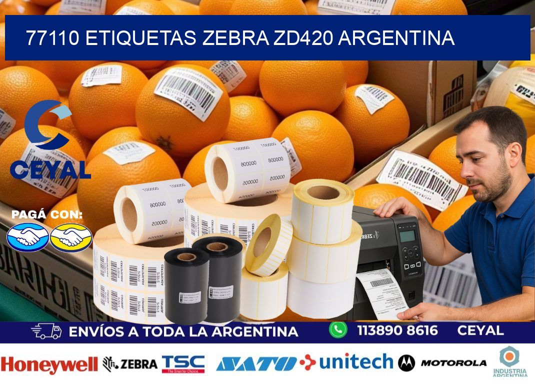 77110 etiquetas zebra zd420 argentina