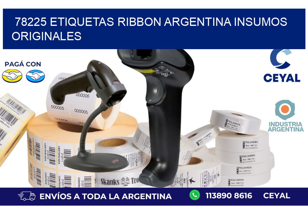 78225 etiquetas ribbon argentina INSUMOS ORIGINALES