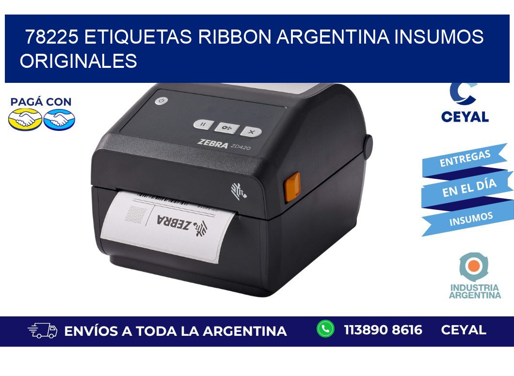 78225 etiquetas ribbon argentina INSUMOS ORIGINALES