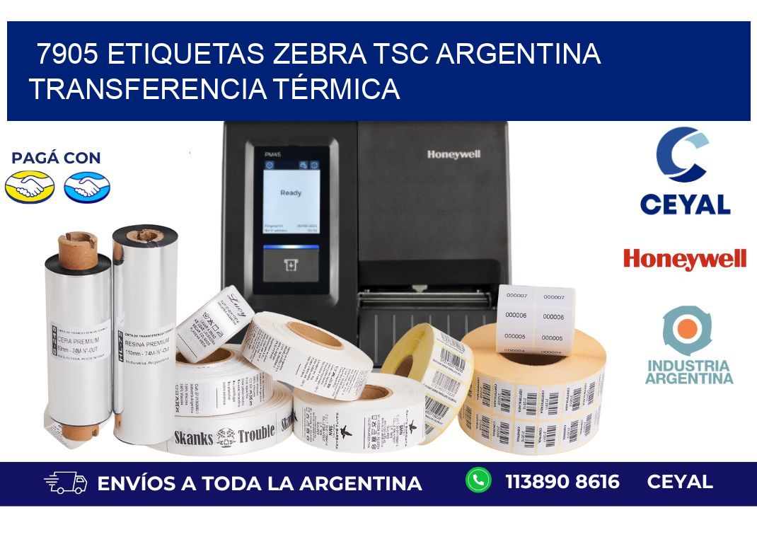 7905 etiquetas zebra tsc argentina TRANSFERENCIA TÉRMICA