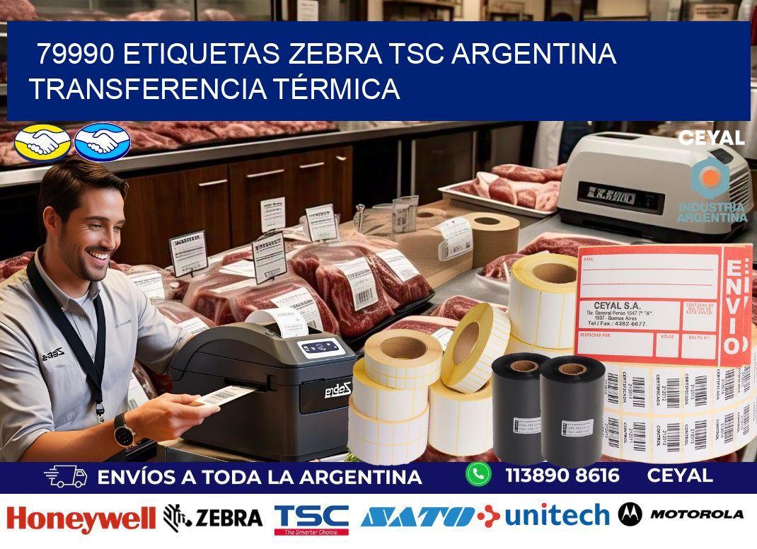 79990 etiquetas zebra tsc argentina TRANSFERENCIA TÉRMICA